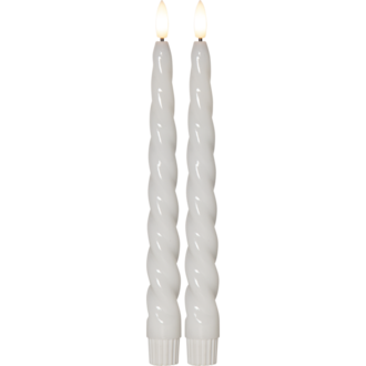 LED Leuchterkerze 2er Set Flamme Shine