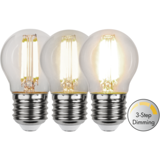 LED-Lampe E27 G45 Clear 3-step 