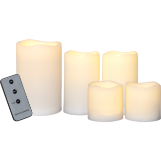 LED Stumpenkerze Paul set of 5
