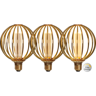 LED-Lampe E27 G125 Decoled Metal