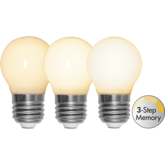 LED-Lampe E27 G45 Opaque Filament RA90 3-step memory