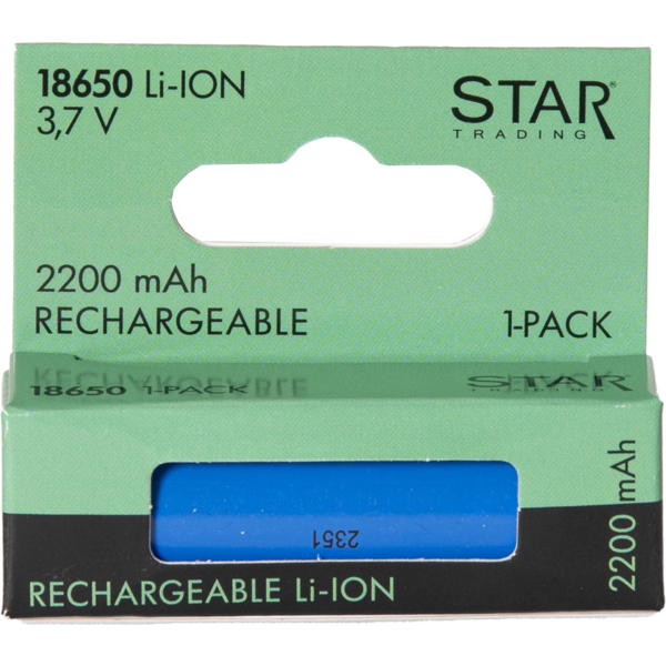 Aufladbare Batterie 18650 3,7V 2200mAh Li-ion