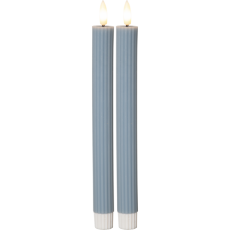 LED Leuchterkerze 2er Set Flamme Stripe