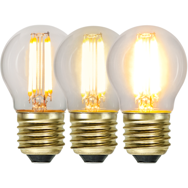 LED-Lampe E27 G45 Soft Glow 3-step memory