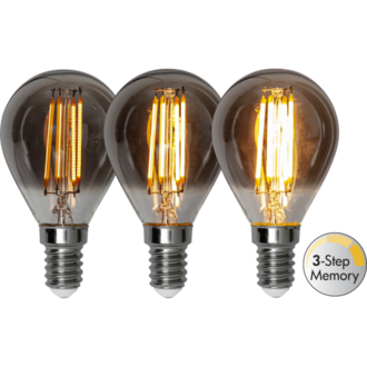 LED-Lampe E14 P45 Soft Glow Smoke 3-step memory