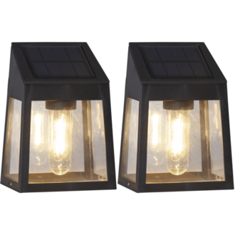 SolarWandlaterne 2er Set Wally Filament