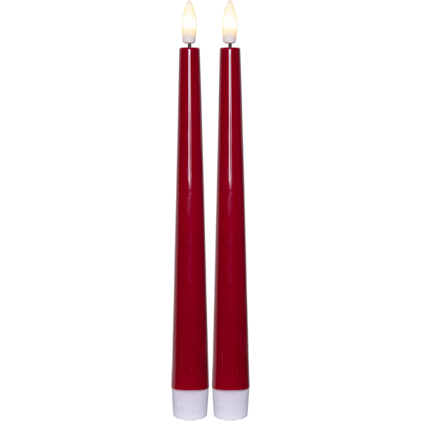 LED Leuchterkerze 2er Set Flamme Candy