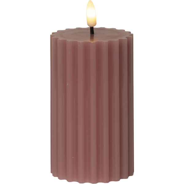 LED Stumpenkerze Flamme Stripe