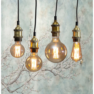 LED-Lampe E27 G95 Vintage Gold