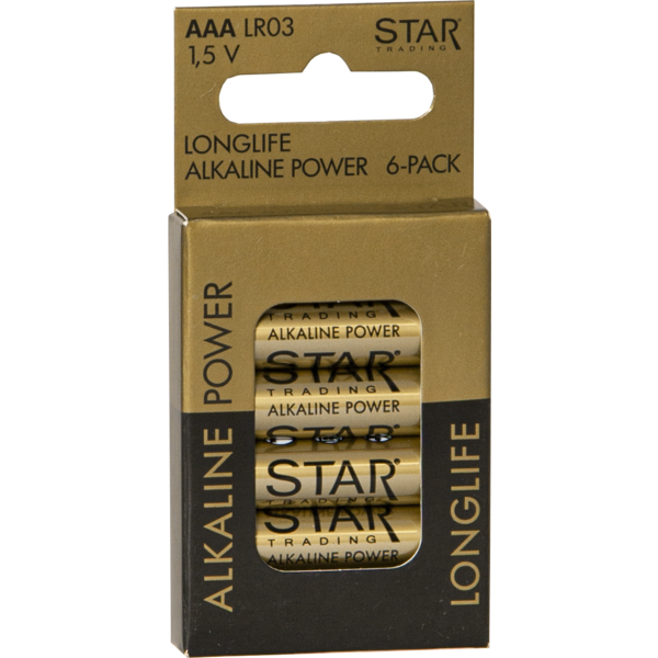 Batterie 6er Set AAA 1,5V Power Alkaline