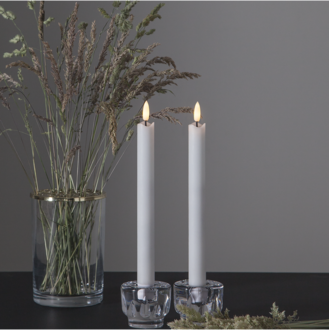 LED Leuchterkerze 2er Set Flamme