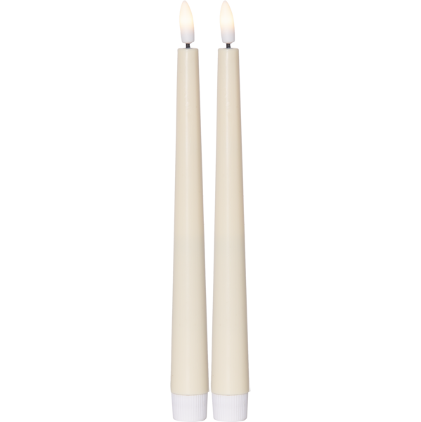 LED Leuchterkerze 2er Set Flamme Candy