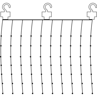 Lichtervorhang Dew Drop