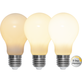 LED-Lampe E27 A60 Opaque Filament RA90 3-step memory