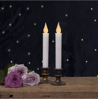 LED Leuchterkerze 2er Set Mette