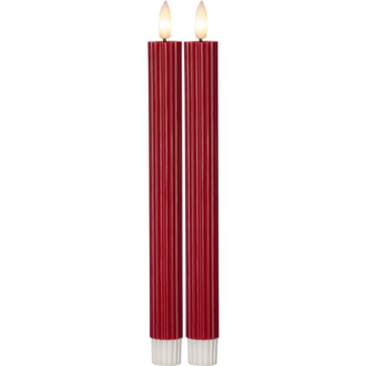 LED Leuchterkerze 2er Set Flamme Stripe