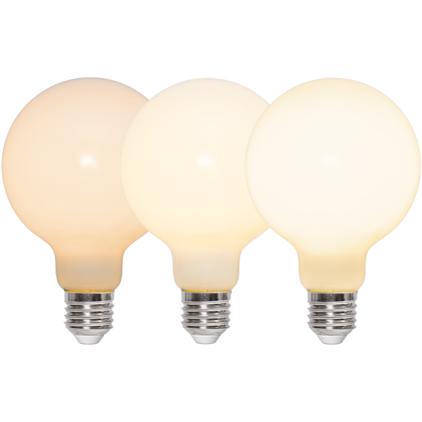 LED-Lampe E27 G95 Opaque Fil RA90 3-step memo